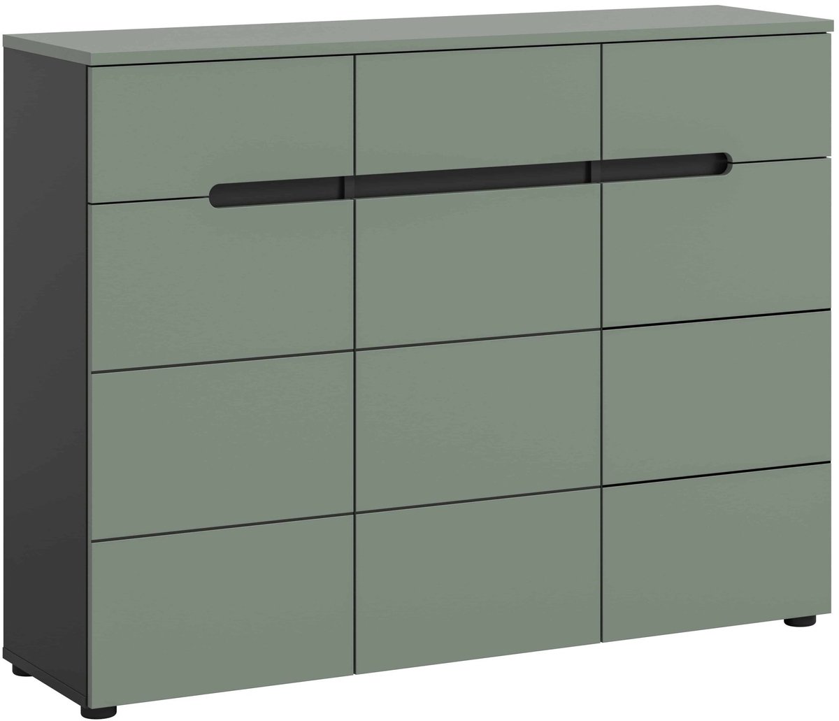 Furnilux Canu schoenenkast Smoke Green NB Basaltgrijs NB - 37x120x94cm