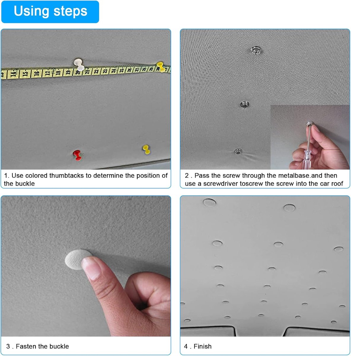 Autobekleding Reparatie Kit - 65 stuks dakbekleding klinknagels - Met schroevendrader en meetlint - Voor auto plafond reparatie - Voor automobilisten en doe-het-zelvers thumbnail 7