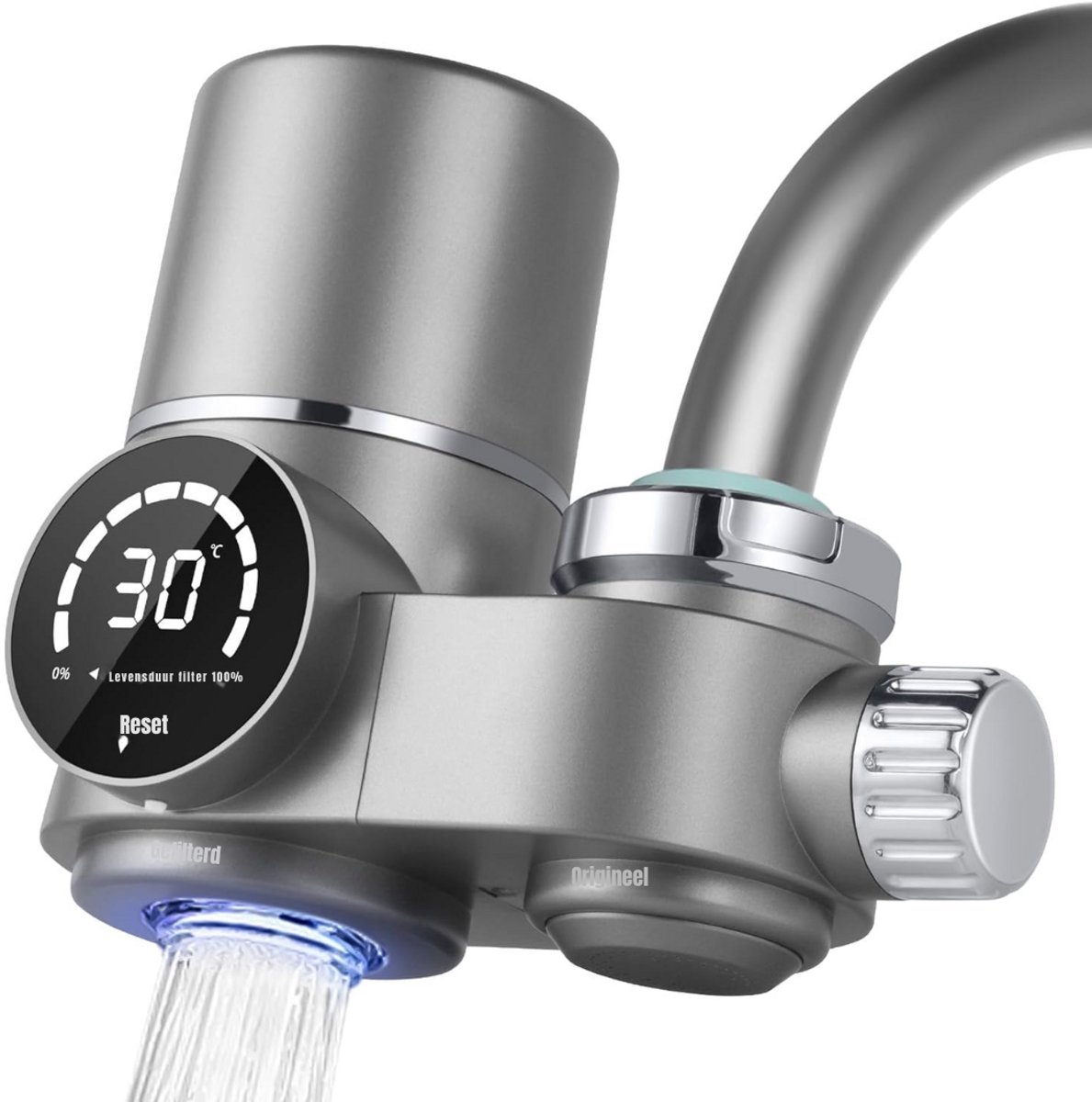 SCH® Waterfilter kraan - Waterfilter - Zilver - 20cm x 20cm x 9cm