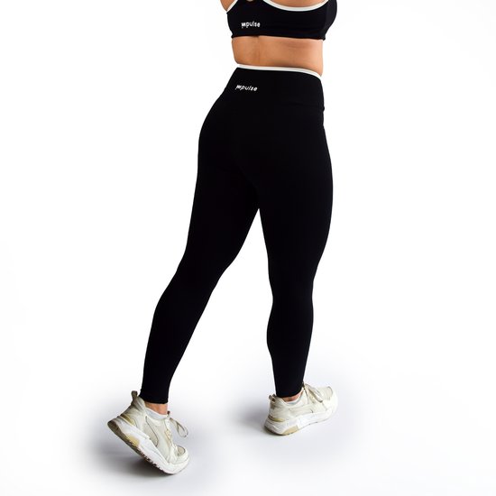 Sportlegging dames - Sportbroek dames - Sportkleding dames - High waist shaping fit - Squat-proof & seamless - Fitness & yoga legging - Impulse Fitwear Contour - Zwart - Maat S — afbeelding 3