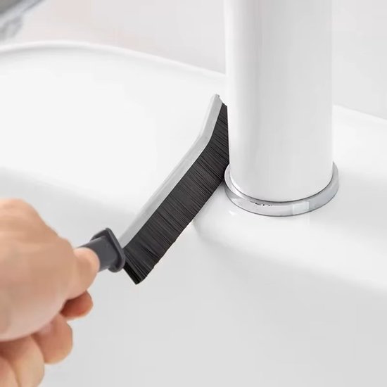Foto: Spleetreinigingsborstel multifunctioneel 2 x spleetborstel badkamer voegenreinigingsborstel harde haren keuken toilet douche