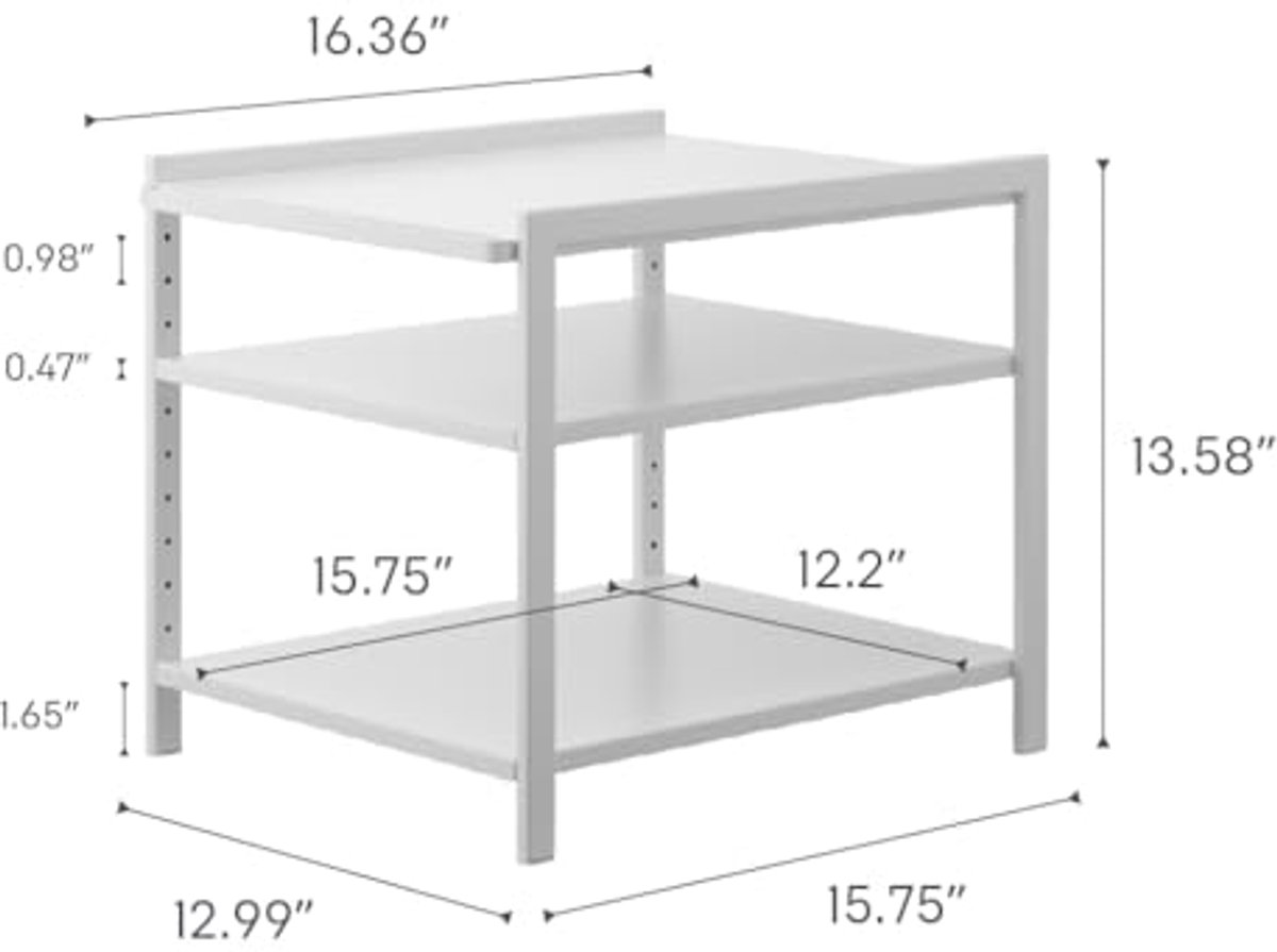 3-Laags Onder Sink Organizer - Wit - Staal/Polypropyleen - Flexibele Keukenoplossing 33x41.5x34.5 cm