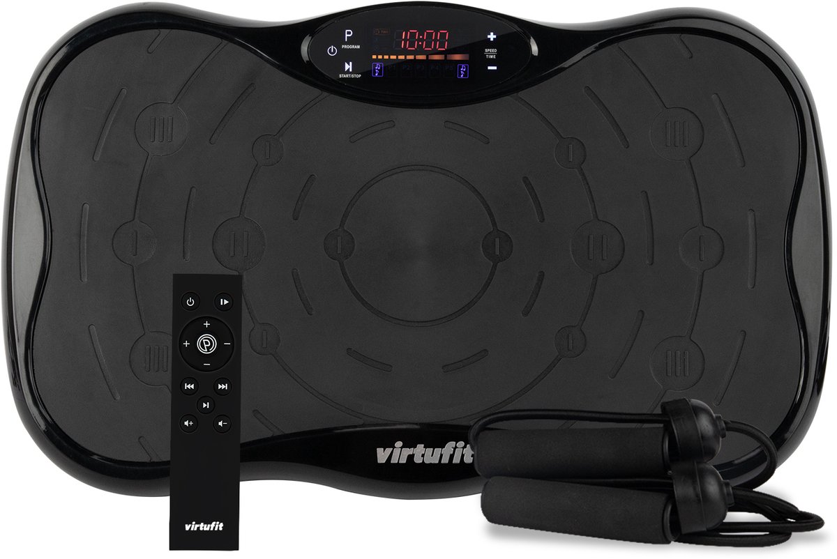 VirtuFit Fitness Trilplaat - Fitness Powerplate - 6 trainingsprogramma's - 99 snelheidniveaus - Trainingsapparatuur voor uithoudingstraining