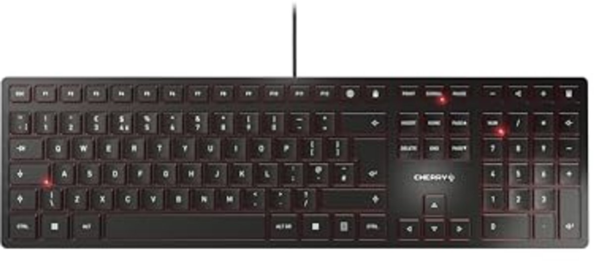 Ultraplat Toetsenbord Met Stille Toetsen - UK Layout (QWERTY)