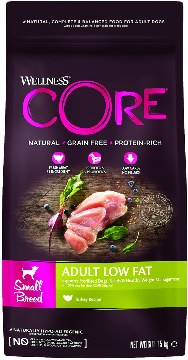Wellness Core Hondenvoer Small Healthy Weight Kalkoen 1,5 kg