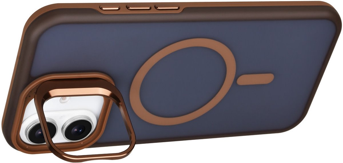 TUNIQ Back cover voor iPhone 16 Plus - MagSafe - Met Camera Stand - Goud