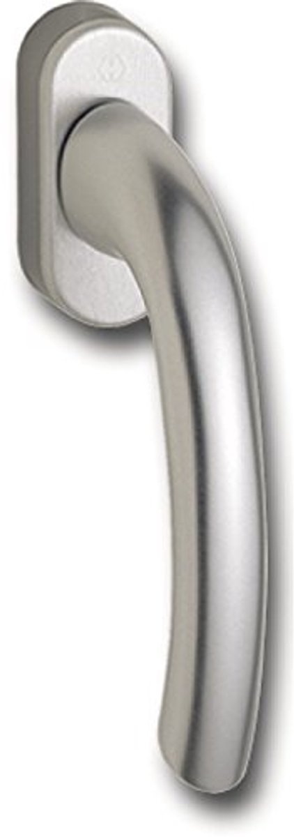 Raamgreep met rastering vierkant 7 x 32 mm - zilver geanodiseerd
