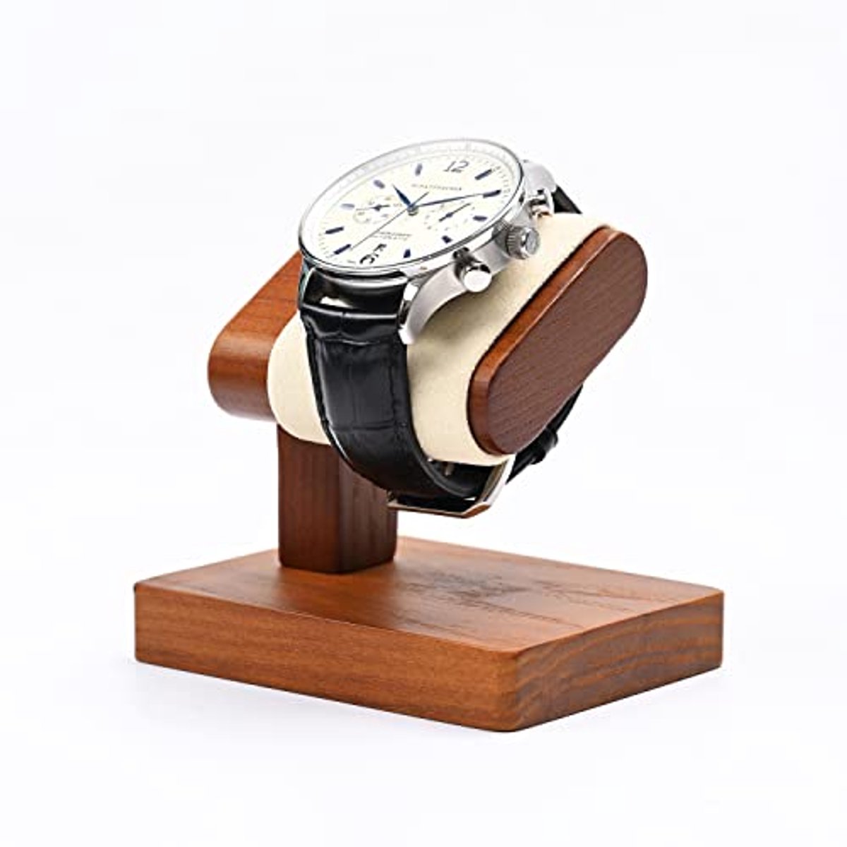 Massief Houten Horloge Standaard - Eenvoudige Horloge Houder voor Mannen - Horloge Opslag en Cadeau