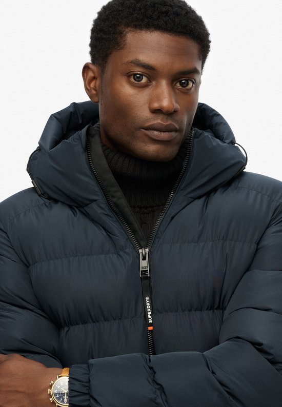 Superdry Jas Hooded Sports Puffer Jacket M5011950a Eclipse Mannen Maat - 3XL