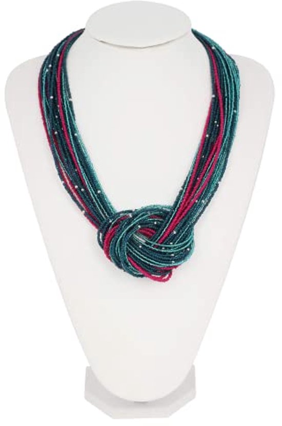 Collana Multistrato Nodo Bocar Con Perline – Verde, Lunghezza 61 Cm - 6