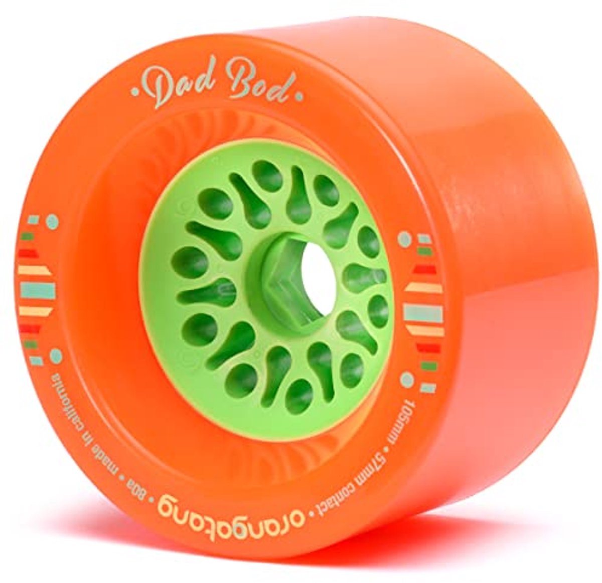 105 mm Longboard Wielen voor Cruisen en Elektrische Skateboards Set van 4 Oranje