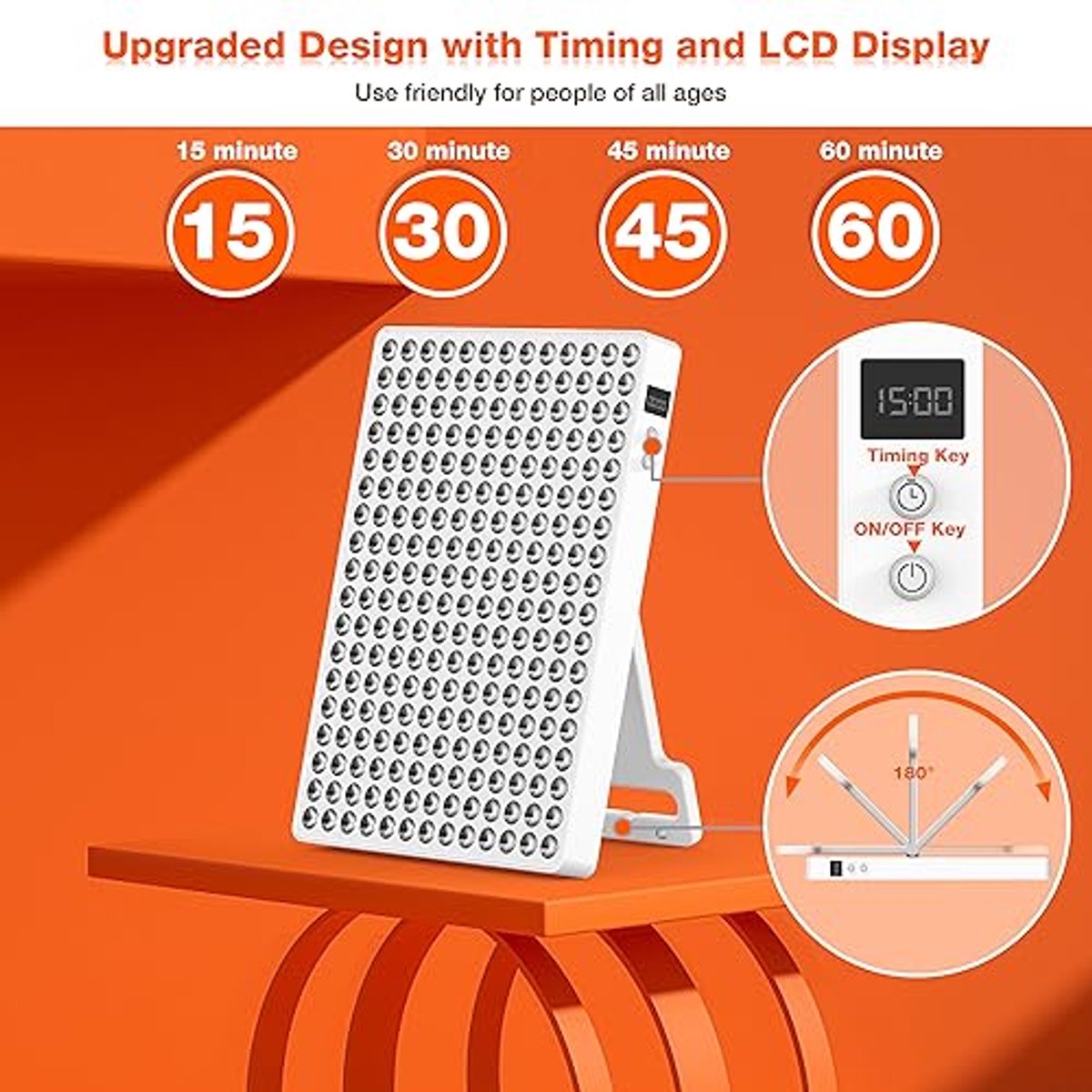 Diepe 660/850nm Lichttherapie Paneel met Verstelbare Standaard voor Huidverzorging en Gezondheidszorg