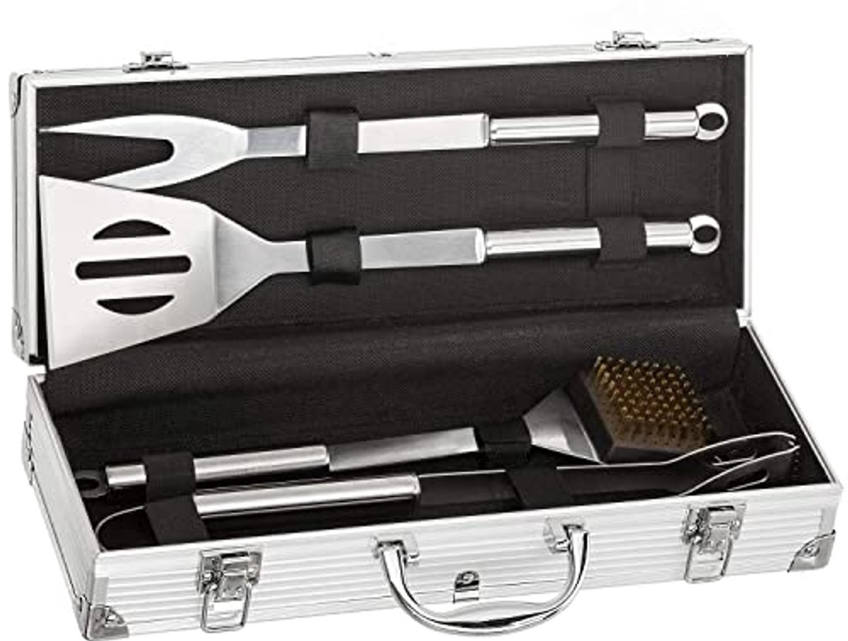 Professionele 5-delige Grillbestekset voor BBQ met Roestvrijstalen Accessoires