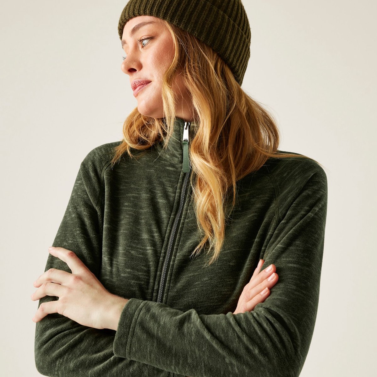 Mayse Full Zip Lichtgewicht Mergel Fleece Groen