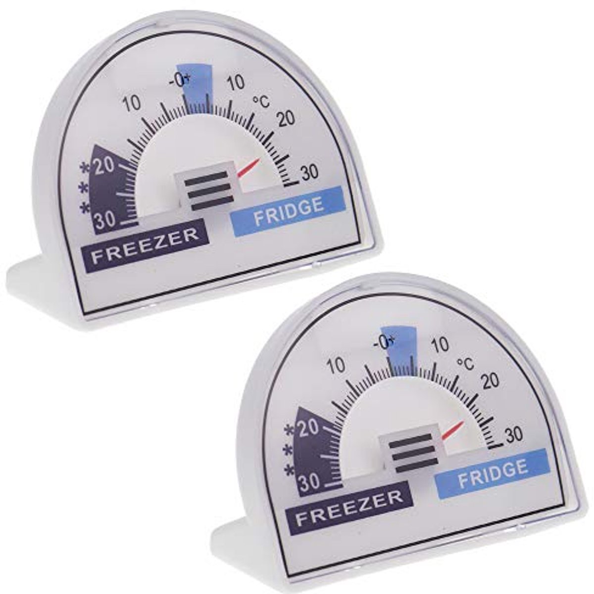 Koelkast en Vriezer Thermometer met Aanbevolen Temperatuur Zones - 2 Pack