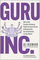 Boek "Guru, Inc." met een paarse titel en een illustratie van een man met vele armen.