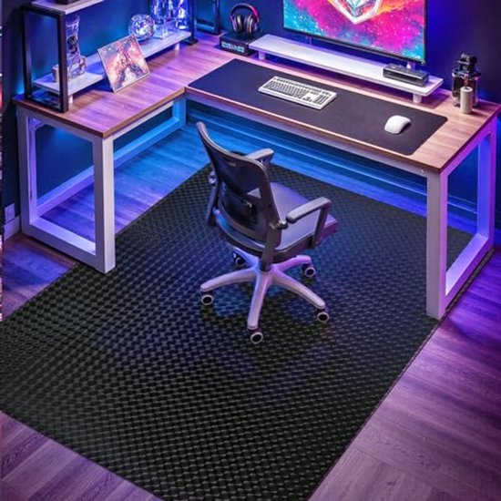 Kangaro vloermat voor harde vloer 150 x 120 cm transparant PET