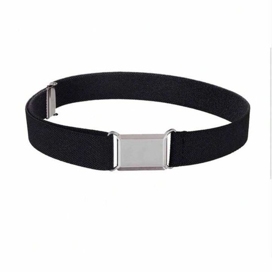 cobee Onzichtbare damesriemen, stretchriem, verstelbare elastische riem met platte gesp, tailleriemen voor jeansbroek en jurken, Bruin, 52-100cm/20.47-39.3in