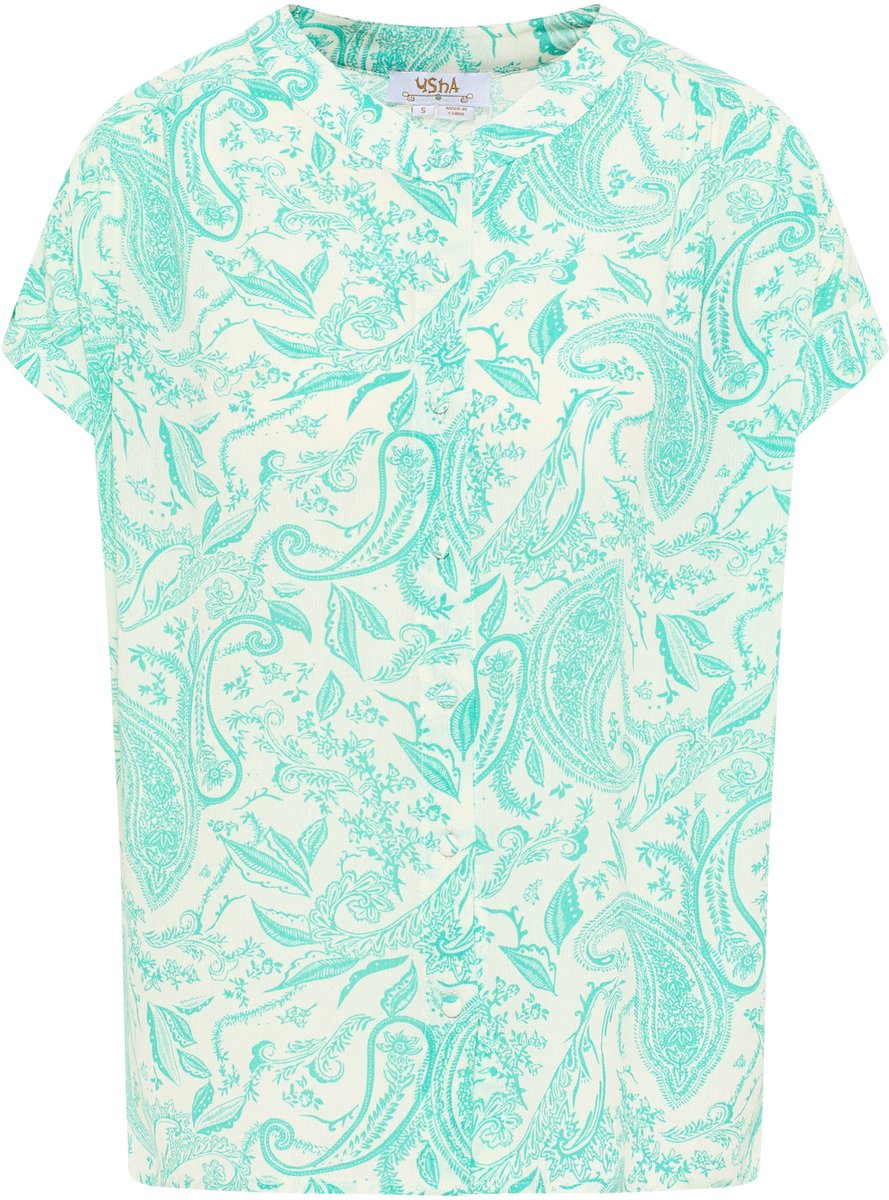 usha blouse met korte mouwen