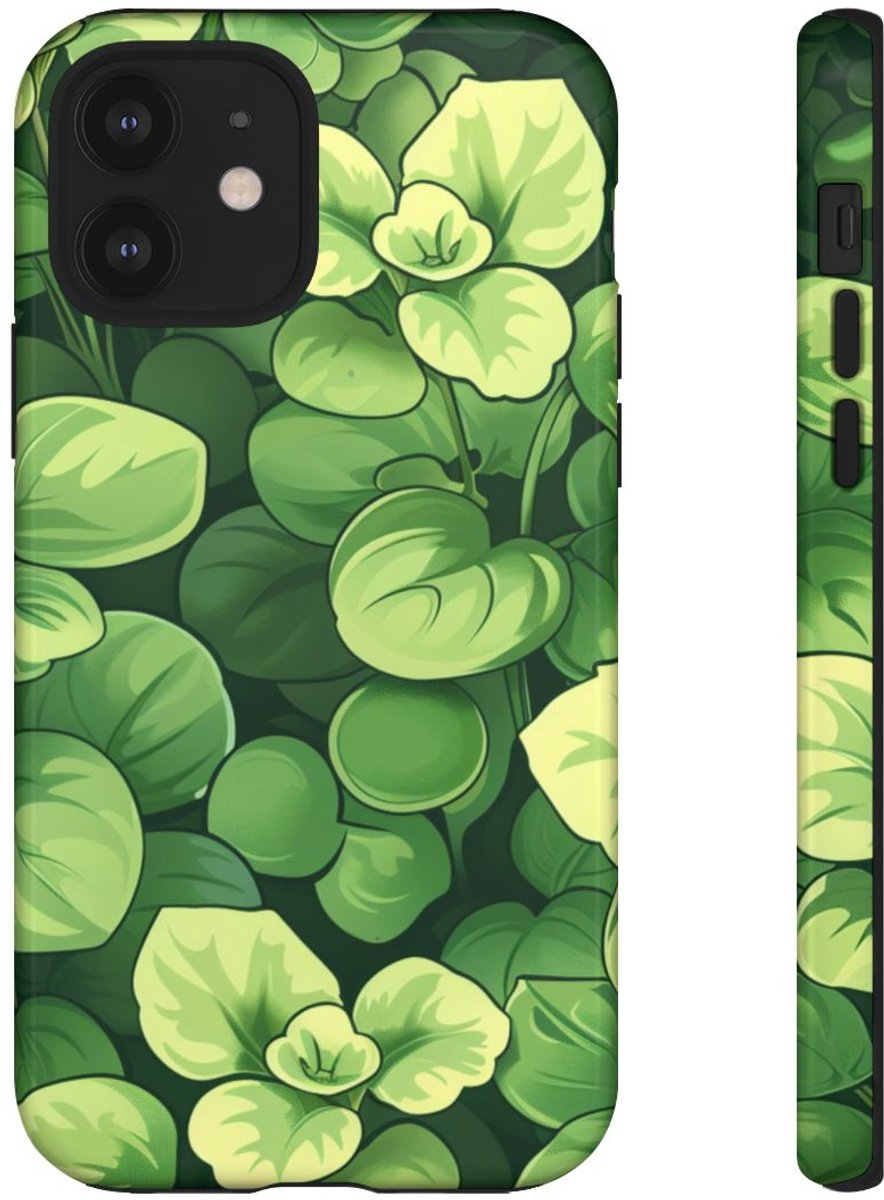 Groen Microgroentenpatroon – Telefoonhoesje Geschikt voor iPhone 12