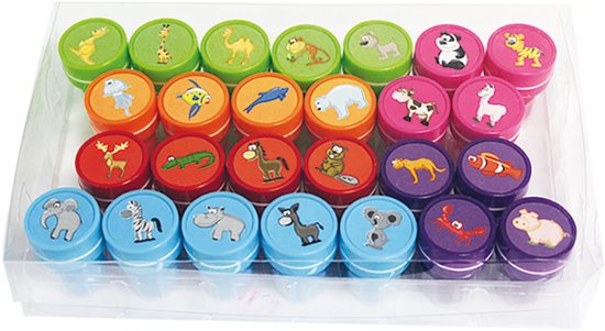 Joustra Stempelkoffer Dieren - 26 stempels