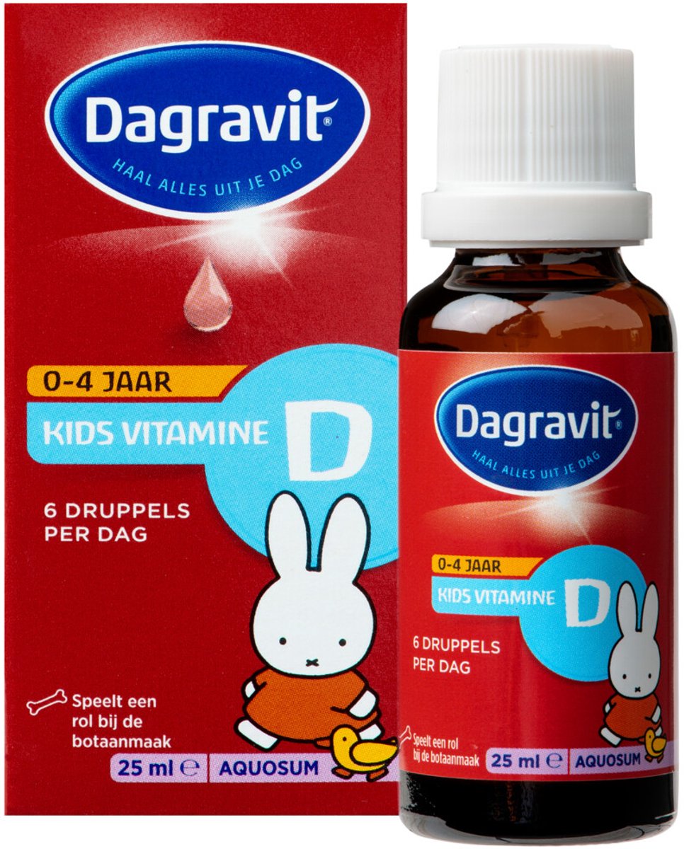 Dagravit - Vitamine D Aquosum Druppels Kids - 2 x 25 ml - Voordeelverpakking