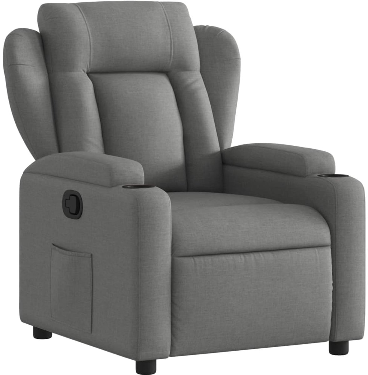 vidaXL Relaxfauteuil - Donkergrijze - Stof Donkergrijs