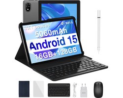 Doogee U10 - Tablet - 16GB RAM+ 128GB ROM (2TB TF) - 10,1 inch - Face ID - 5060 mAh - Android 15.0 - WiFi 6 - Met toetsenbord Mouse - Grijs