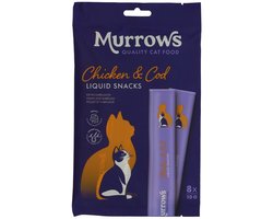 Murrows Liquid Snack - Kattensnack - Kip Kabeljauw 8x10 g