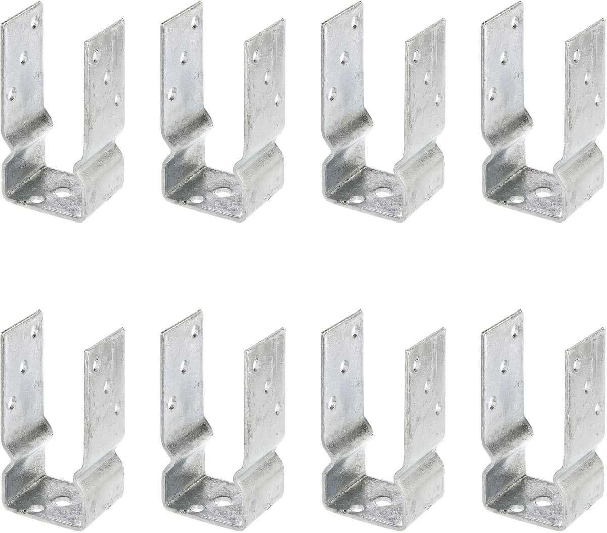 Alberts 8 x U-paaldrager, 71x150 mm, thermisch verzinkt, voor opschroeven, diepte 60 mm