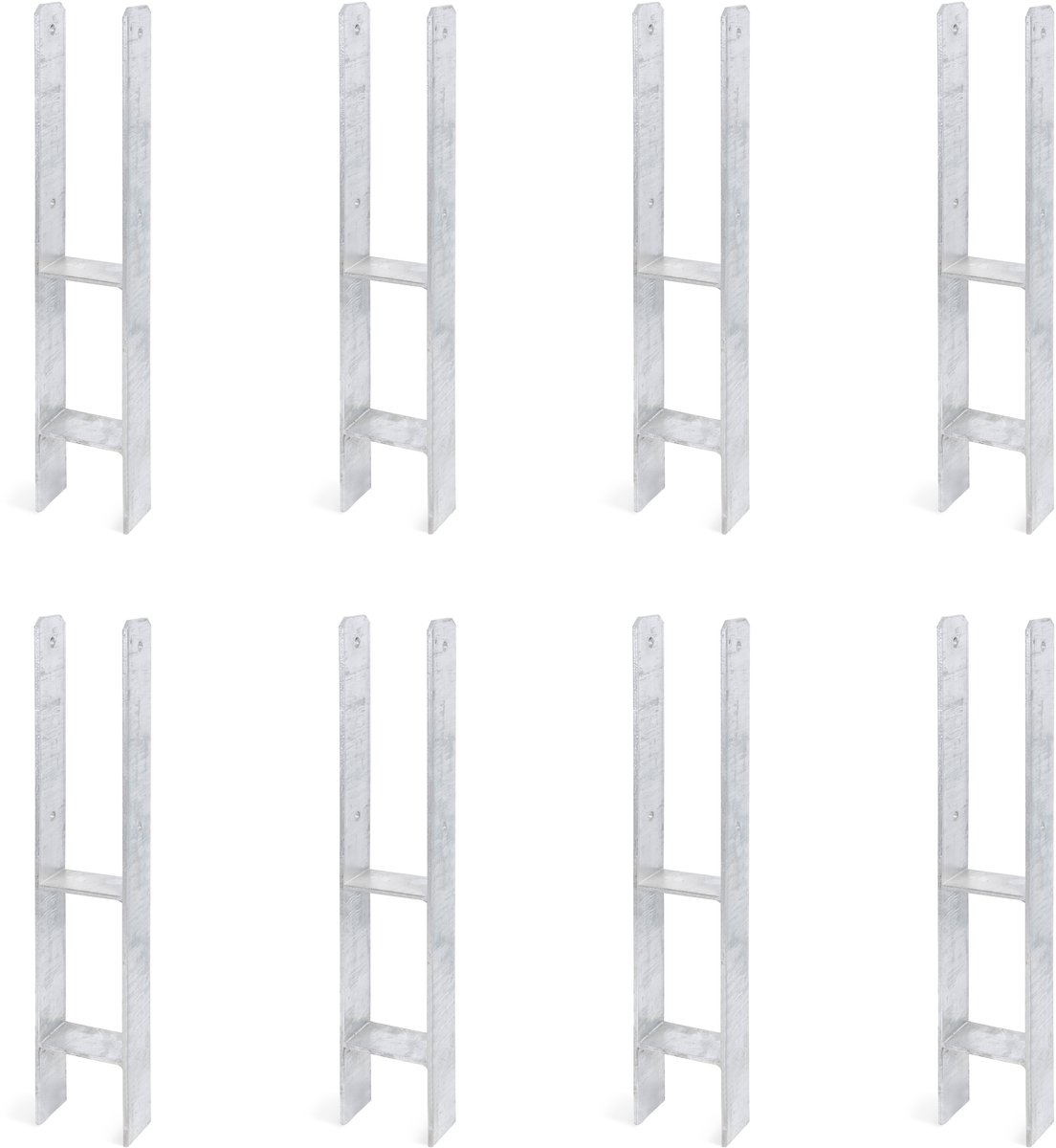 Alberts 8 x H-paaldrager, 95x600 mm, materiaaldikte 6 mm, diepte 60 mm, thermisch verzinkt