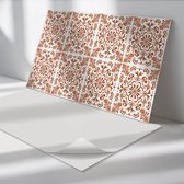 Wallfluent Vinyl Wandpaneel - Sierlijk bloemenpatroon Vinyl Wandbekleding - 100 cm x 50 cm - Bruin PVC wandpaneel - Verpakking van 1 stuk - Rechthoekig Wandbekleding Vinyl - Texturen Wandpaneel - Zelfklevend Muurpaneel - Wandpaneel Keuken en Badkamer