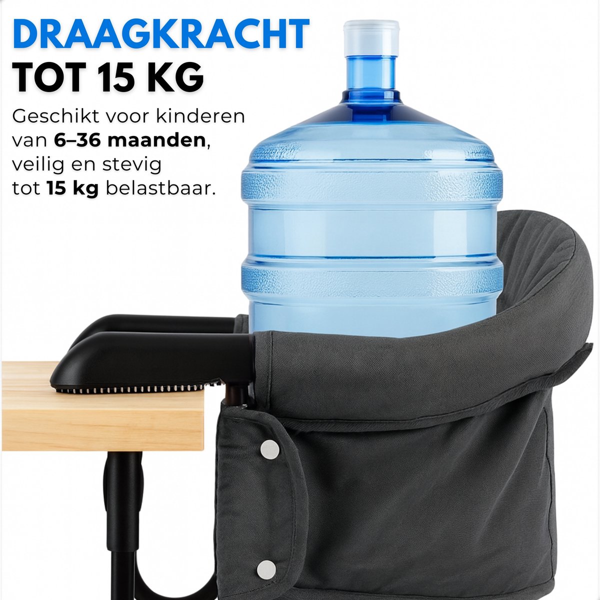 Boncy® Premium Kinderstoel - Inklapbare Eetstoel Baby Voor Aan Tafel - Inklapbaar Kinderstoeltje voor Peuter - Opvouwbare Babystoel Stoel Zitten Thuis - Peuterstoel Kinderstoelen Meegroeistoel Kinder Stoeltje - Tafelhangstoel Zitstoel High Chair Eten thumbnail 5