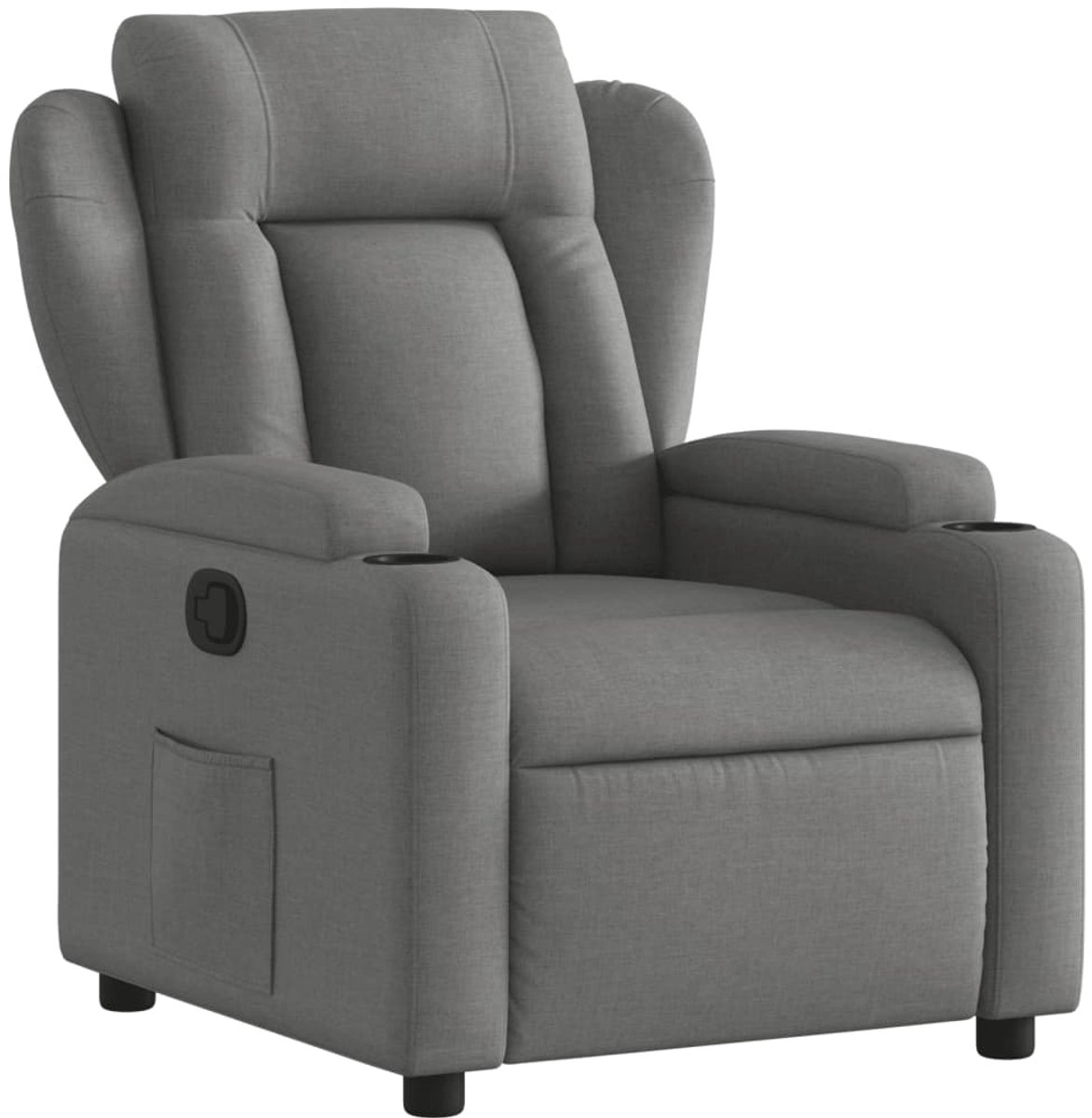 vidaXL Relaxfauteuil - Donkergrijze - Stof Donkergrijs