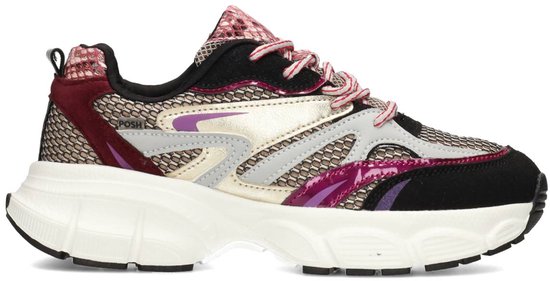 Baskets pour femmes femme POSH by Poelman ALICE - Combinaison violette et Goud
