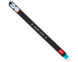 Legami - Uitwisbare Pen - Penguin - Inktkleur Turquoise - Navulbaar - Back to School