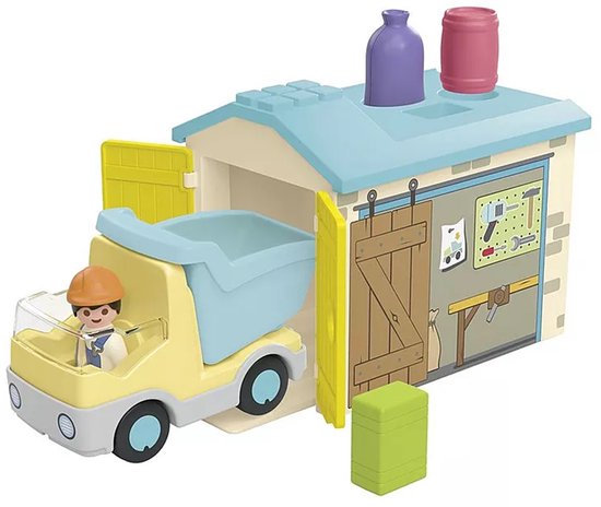 PLAYMOBIL Junior Werkman met sorteer-garage - 71686 — afbeelding 4