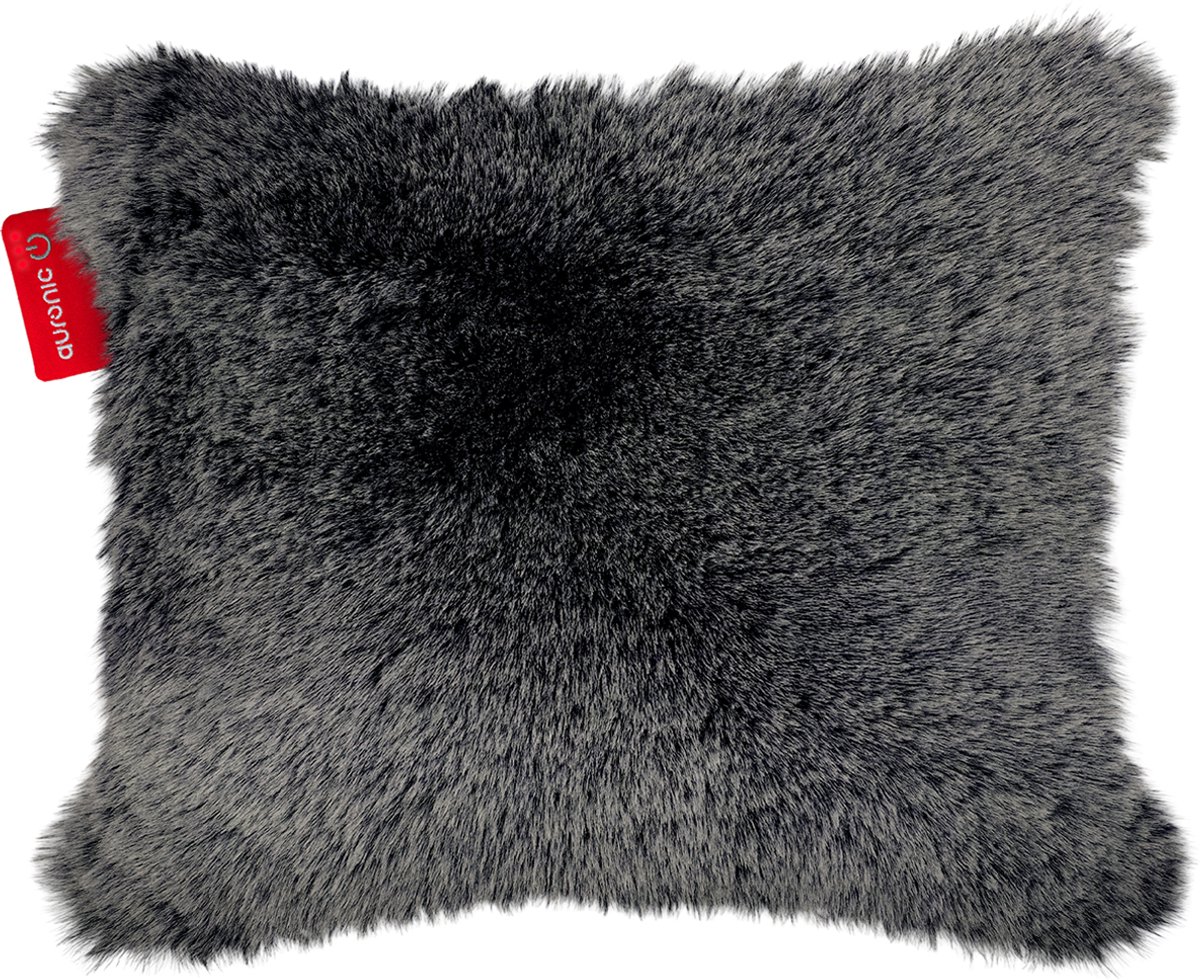 Auronic Warmtekussen - Teddy - 45x60 - Draadloos - Oplaadbaar - Elektrisch kussen - Infrarood - Antraciet