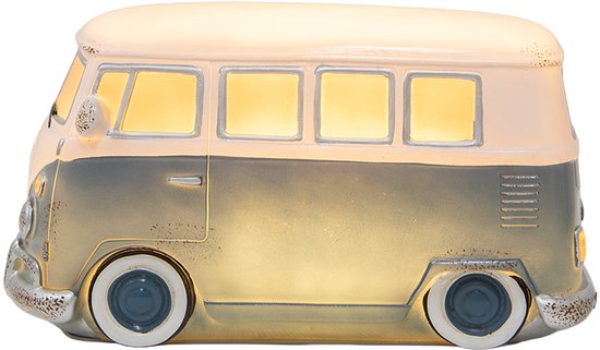 Clayre & Eef Nachtlampje Kind Bus LED 28x13x13 cm Blauw Kunststof van Merkloos — afbeelding 2