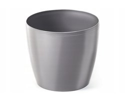 Magnolia Pot/Cover 18cm Zilver Metaal - Stijlvol & Duurzaam Kunststof