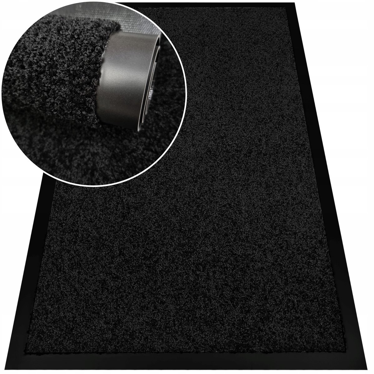 Merkloos Zwarte Deurmat 80x120 cm - Absorberend en Duurzaam
