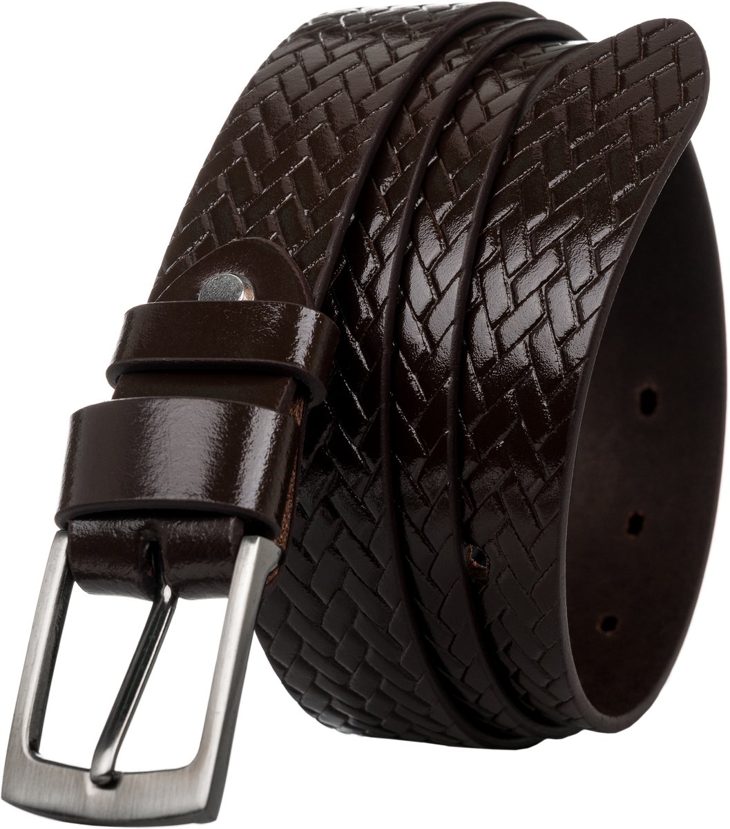 M LEDEREN RIEM WAS PLW-R-15 110 Bruin
