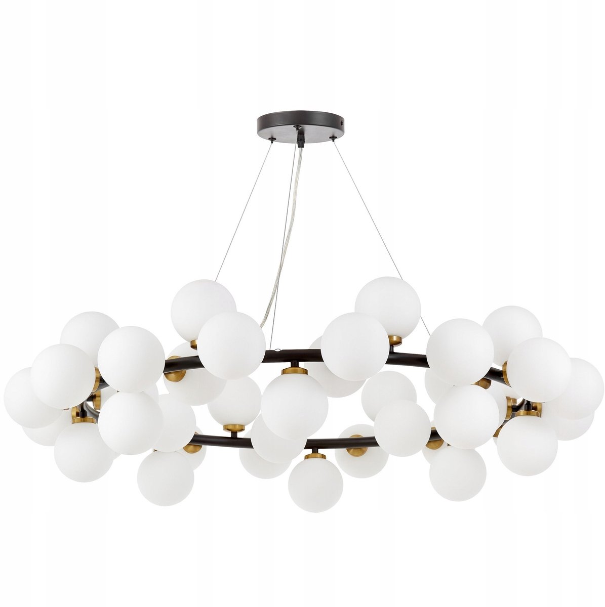 Hanglamp Marsiada Zwart/Messing 40 Witte LED Bollen G9