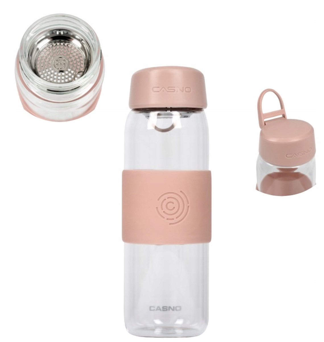 Casno Michigan Borosilicaatglasfles 600ml - Rosé
