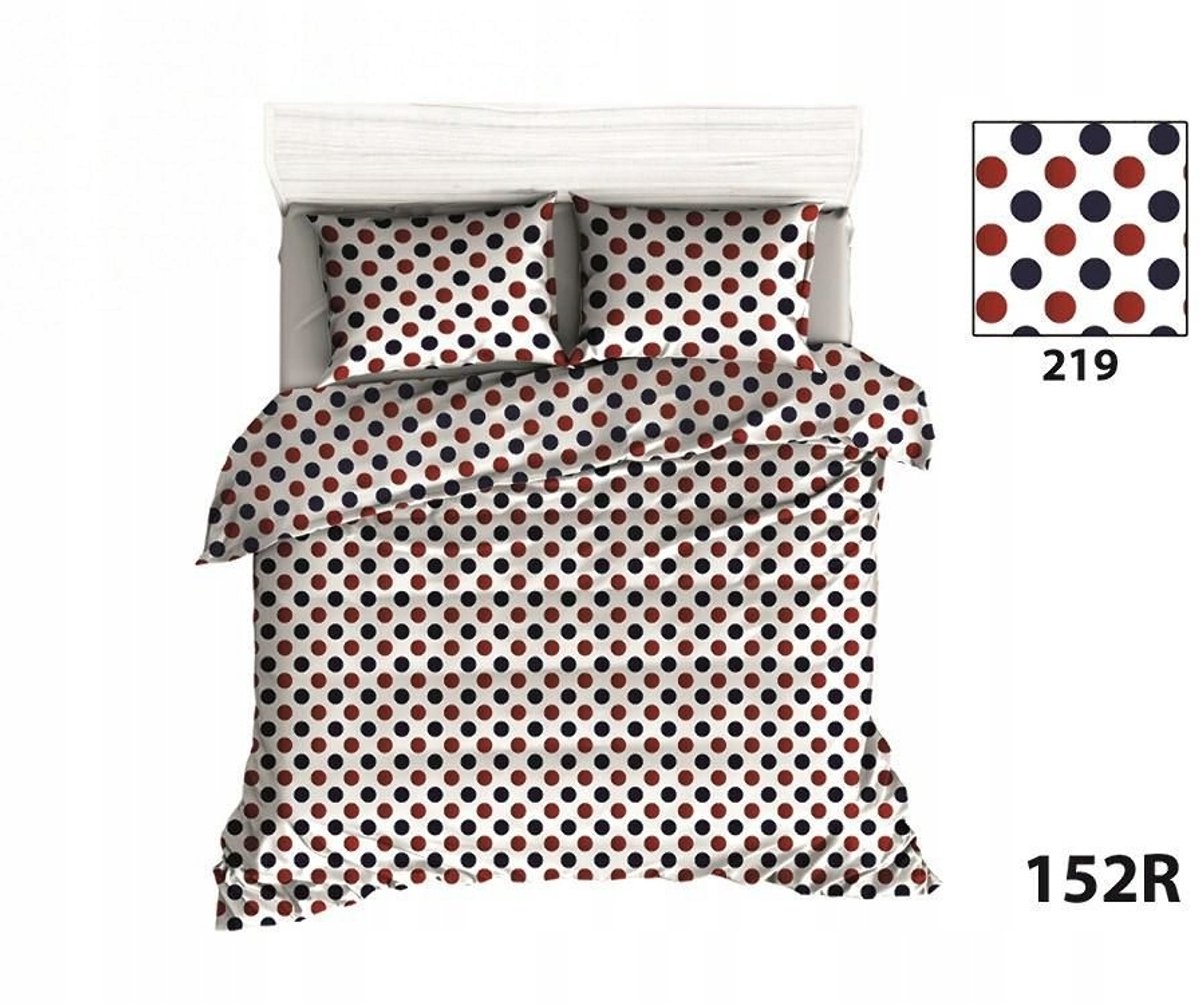 Katoenen Kussensloop 40x40 cm - Stippen Rood en Blauw