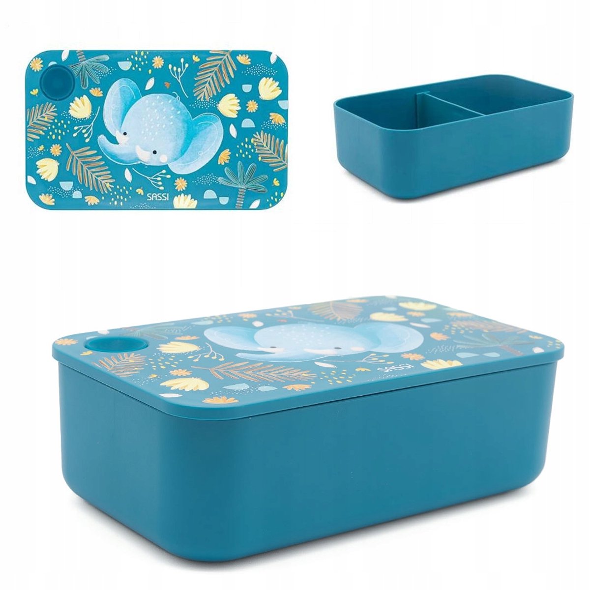 SASSI Lunchbox Kinderen - PET Recycle Słonik - BPA-vrij, Lekvrij