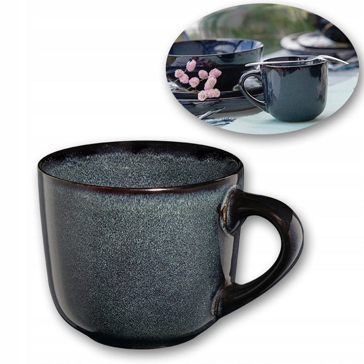 SAPPHIRE steenmok blauw 350ml met vloer
