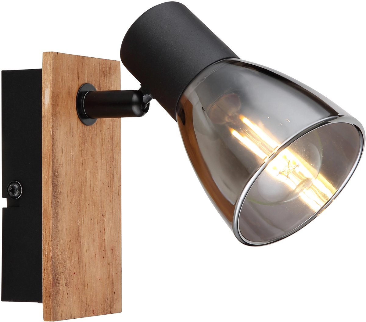 Opbouwspot / Wandspot CLAUDE 1-lichts Matt zwart E14 25cm