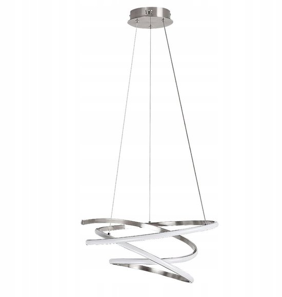 Comely LED Plafondlamp, 30W 3500LM Modern Plafondlicht, Zilveren LED Kroonluchter voor Woonkamer Slaapkamer Keuken Studie Hal, Natuurlijk Licht 4500K