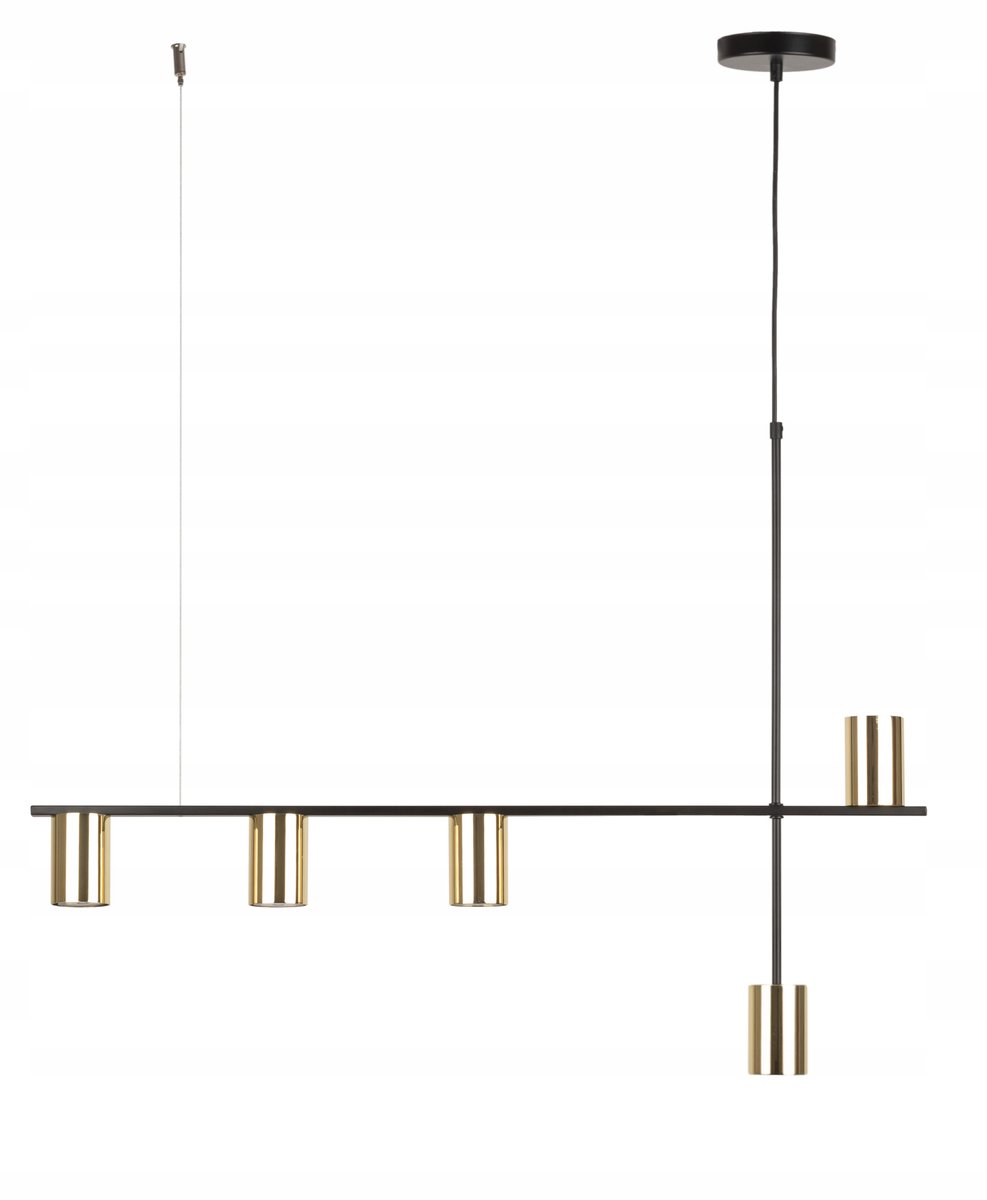 Sigma Vendo Hanglamp GU10 Zwart/Goud - 5 lichtpunten
